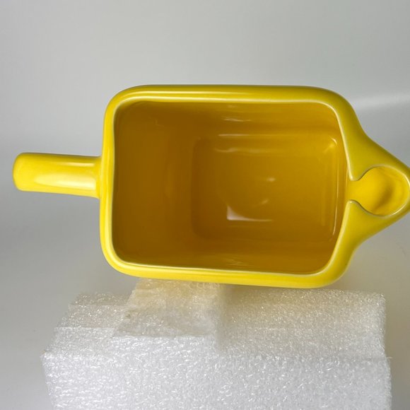 Vtg Cutty Sark Scots Whisky Pitcher Yellow Ceramic Square Man Cave Barware - Picture 6 of 11